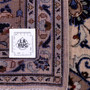 Kashan Persian Rug 11x8 ft - Semi Antique Shah Abbasi, Medallion (Toranj) Cream, Navy Blue, Persian Blue Hand Knotted | full view | SKU 112857