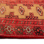 Turkmen Persian Rug 3x1 ft - Semi Antique Geometric, Turkmen Gul Madder Red, Camel, Dark Red Hand Knotted | side view | SKU 110139