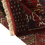 Turkmen Persian Rug 3'5" x 1'11" - Semi Antique Geometric Crimson, Navy Blue Hand Knotted | detail view | SKU 110140
