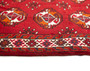 Turkmen Persian Rug 4x2 ft - Semi Antique Geometric Crimson, Navy Blue Hand Knotted | full view | SKU 110141