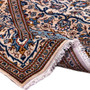 Kashan Persian Rug 11'10" x 8'2" - Semi Antique Medallion Crimson, Navy Blue Hand Knotted | detail view | SKU 112901