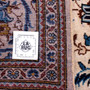 Kashan Persian Rug 11x8 ft - Semi Antique Medallion Crimson, Navy Blue Hand Knotted | full view | SKU 112901