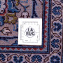 Kashan Persian Rug 11x7 ft - Semi Antique Medallion (Toranj), Shah Abbasi Cream, Navy Blue, Persian Blue Hand Knotted | full view | SKU 112902