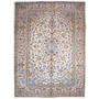 Kashan Persian Rug 11'4" x 8'0" - Semi Antique Medallion Crimson, Navy Blue Hand Knotted | front view | SKU 112903
