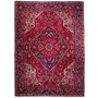 Bakhtiari Persian Rug 14x10 ft - Semi Antique Medallion Blue, Crimson Hand Knotted | front view | SKU 112904