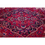 Bakhtiari Persian Rug 14'1" x 10'2" - Semi Antique Medallion Blue, Crimson Hand Knotted | side view | SKU 112904