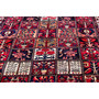 Bakhtiari Persian Rug 10x5 ft - Semi Antique Kheshti (Garden), Geometric Madder Red, Cream, Navy Blue Hand Knotted | side view | SKU 112906