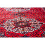 Bakhtiari Persian Rug 9'8" x 7'5" - Semi Antique Medallion Blue, Crimson Hand Knotted | side view | SKU 112910