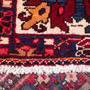 Bakhtiari Persian Rug 12x10 ft - Semi Antique Kheshti (Garden), Geometric Madder Red, Navy Blue, Cream Hand Knotted | pile detail | SKU 112911