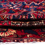 Bakhtiari Persian Rug 11'12" x 10'8" - Semi Antique Medallion Blue, Crimson Hand Knotted | detail view | SKU 112912