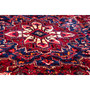 Bakhtiari Persian Rug 11'12" x 10'8" - Semi Antique Medallion Blue, Crimson Hand Knotted | side view | SKU 112912