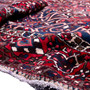 Bakhtiari Persian Rug 12'4" x 10'2" - Semi Antique Medallion Blue, Crimson Hand Knotted | detail view | SKU 112913