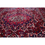 Bakhtiari Persian Rug 12x10 ft - Semi Antique Medallion Blue, Crimson Hand Knotted | side view | SKU 112913
