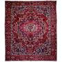 Bakhtiari Persian Rug 12'4" x 10'2" - Semi Antique Medallion Blue, Crimson Hand Knotted | front view | SKU 112913