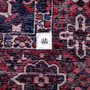 Bakhtiari Persian Rug 12x10 ft - Semi Antique Medallion Toranj, Geometric Madder Red, Navy Blue, Crimson Hand Knotted | full view | SKU 112913