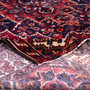 Bakhtiari Persian Rug 12x10 ft - Semi Antique Medallion (Toranj), Herati (Mahi) Madder Red, Navy Blue, Crimson Hand Knotted | corner detail | SKU 112914