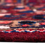 Bakhtiari Persian Rug 10x7 ft - Semi Antique Medallion Toranj, Shah Abbasi Madder Red, Navy Blue, Crimson Hand Knotted | back view | SKU 112916