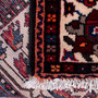 Bakhtiari Persian Rug 9x5 ft - Semi Antique Medallion Blue, Crimson Hand Knotted | pile detail | SKU 112917