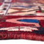 Bakhtiari Persian Rug 9'4" x 6'11" - Semi Antique Medallion Blue, Crimson Hand Knotted | back view | SKU 112920