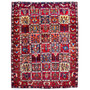 Bakhtiari Persian Rug 9'4" x 6'11" - Semi Antique Medallion Blue, Crimson Hand Knotted | front view | SKU 112920