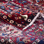 Bakhtiari Persian Rug 9'4" x 6'11" - Semi Antique Medallion Blue, Crimson Hand Knotted | corner detail | SKU 112920