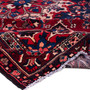 Bakhtiari Persian Rug 12'8" x 10'4" - Semi Antique Medallion Blue, Crimson Hand Knotted | detail view | SKU 112921
