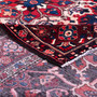 Bakhtiari Persian Rug 12x10 ft - Semi Antique Medallion (Toranj), Geometric Madder Red, Navy Blue, Crimson Hand Knotted | corner detail | SKU 112921