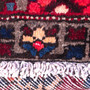 Bakhtiari Persian Rug 12'7" x 10'0" - Semi Antique Medallion Blue, Crimson Hand Knotted | pile detail | SKU 112923