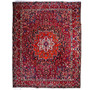 Bakhtiari Persian Rug 12'7" x 10'0" - Semi Antique Medallion Blue, Crimson Hand Knotted | front view | SKU 112923