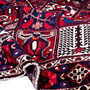 Bakhtiari Persian Rug 10'4" x 6'7" - Semi Antique Medallion Blue, Crimson Hand Knotted | detail view | SKU 112924