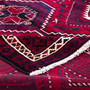 Bakhtiari Persian Rug 10'12" x 7'10" - Semi Antique Medallion Blue, Crimson Hand Knotted | corner detail | SKU 112926