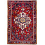 Bakhtiari Persian Rug 10'6" x 6'11" - Semi Antique Medallion Blue, Crimson Hand Knotted | front view | SKU 112928
