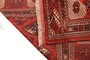 Turkmen Persian Rug 12'8" x 8'4" - Semi Antique Geometric Crimson, Navy Blue Hand Knotted | pile detail | SKU 110145