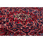 Bakhtiari Persian Rug 12x10 ft - Semi Antique Medallion (Toranj), Herati (Mahi) Madder Red, Navy Blue, Crimson Hand Knotted | side view | SKU 112932