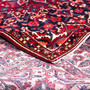 Bakhtiari Persian Rug 12'8" x 10'2" - Semi Antique Medallion Blue, Crimson Hand Knotted | corner detail | SKU 112934