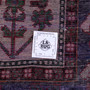 Bakhtiari Persian Rug 9x6 ft - Semi Antique Medallion Blue, Crimson Hand Knotted | full view | SKU 112935
