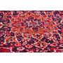 Bakhtiari Persian Rug 12x9 ft - Semi Antique Medallion Toranj Shah Abbasi Crimson Dark Red Burgundy Hand Knotted | side view | SKU 112936