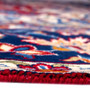 Najafabad Persian Rug 13x8 ft - Semi Antique Medallion (Toranj), Shah Abbasi Red, Navy Blue, Ivory Hand Knotted | side view | SKU 112937