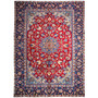 Najafabad Persian Rug 13x8 ft - Semi Antique Medallion (Toranj), Shah Abbasi Red, Navy Blue, Ivory Hand Knotted | front view | SKU 112937