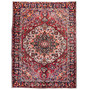 Bakhtiari Persian Rug 9'10" x 6'10" - Semi Antique Medallion Blue, Crimson Hand Knotted | front view | SKU 112938
