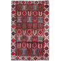 Bakhtiari Persian Rug 9'10" x 6'7" - Semi Antique Medallion Blue, Crimson Hand Knotted | front view | SKU 112939