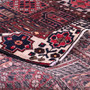 Bakhtiari Persian Rug 9'10" x 6'7" - Semi Antique Medallion Blue, Crimson Hand Knotted | corner detail | SKU 112939
