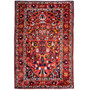 Bakhtiari Persian Rug 10'8" x 7'1" - Semi Antique Medallion Blue, Crimson Hand Knotted | front view | SKU 112941