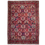 Bakhtiari Persian Rug 12x8 ft - Semi Antique Medallion Blue, Crimson Hand Knotted | front view | SKU 112942