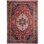 Bakhtiari Persian Rug 11'4" x 7'10" - Semi Antique Medallion Blue, Crimson Hand Knotted | front view | SKU 112943