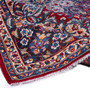 Najafabad Persian Rug 13x9 ft - Semi Antique Medallion Toranj, Shah Abbasi Madder Red, Navy Blue, Ivory Hand Knotted | detail view | SKU 112944