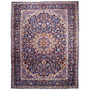 Najafabad Persian Rug 13x9 ft - Semi Antique Medallion Red, Beige Hand Knotted | front view | SKU 112945