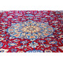 Najafabad Persian Rug 13'9" x 10'3" - Semi Antique Medallion Red, Beige Hand Knotted | side view | SKU 112946