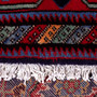 Ardabil Persian Rug 9x6 ft - Semi Antique Medallion (Toranj), Herati (Mahi) Madder Red, Cream, Ivory Hand Knotted | pile detail | SKU 112951