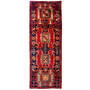Ardabil Persian Rug 9'8" x 3'5" - Semi Antique Medallion Turquoise, White Hand Knotted | front view | SKU 112956